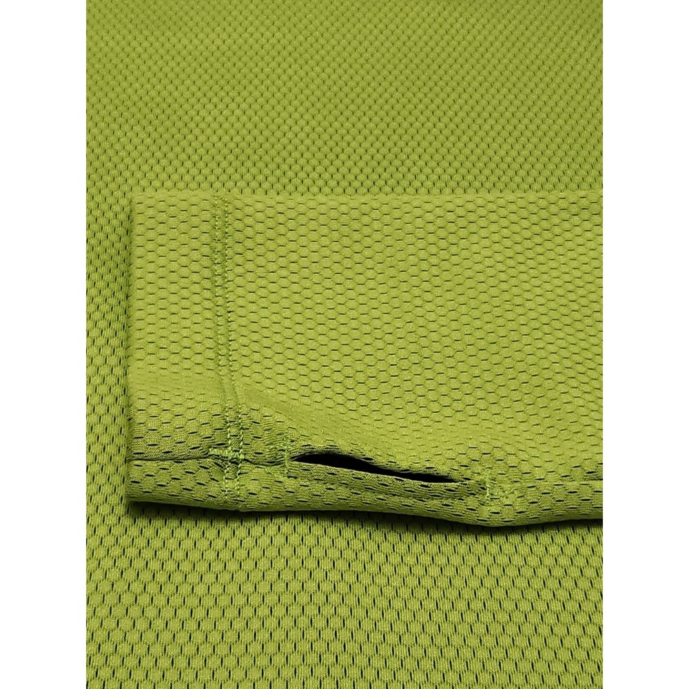 UA Fitted Coupe Ajustee Cold Gear Thumbhole LS Neon Green Thermal Women's Size L - Picture 3 of 8